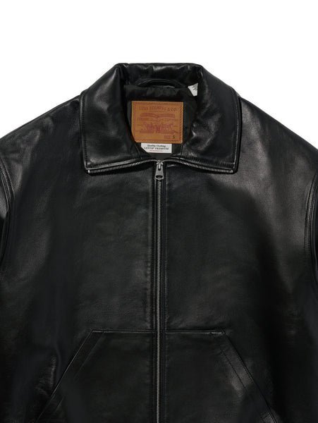 Levi's｜PREMIUM BLACK FULLZIP SPORTS LEATHER JACKET | Rakuten