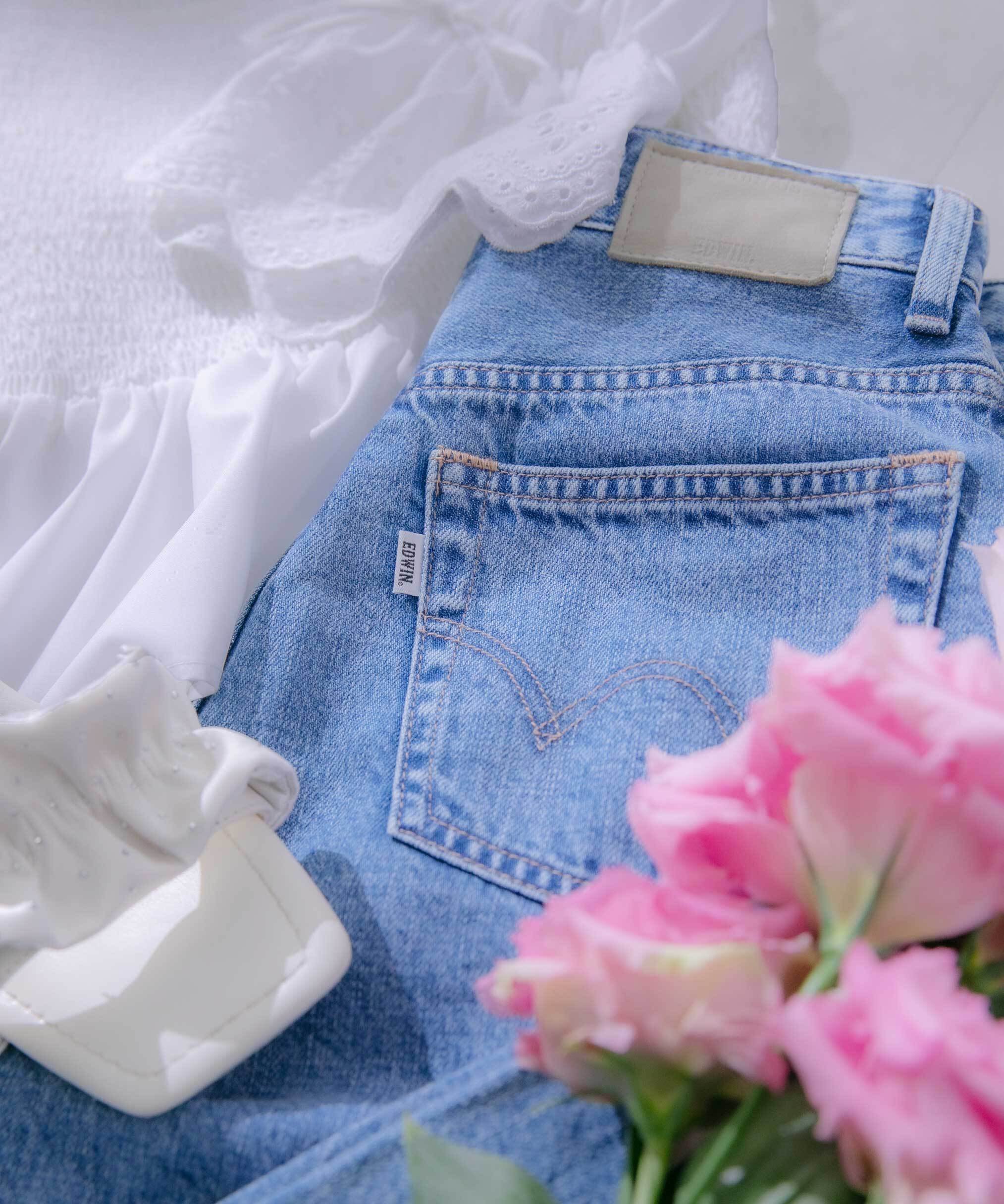 JILL by JILL STUART｜EDWINコラボ タックワイドパンツ | Rakuten