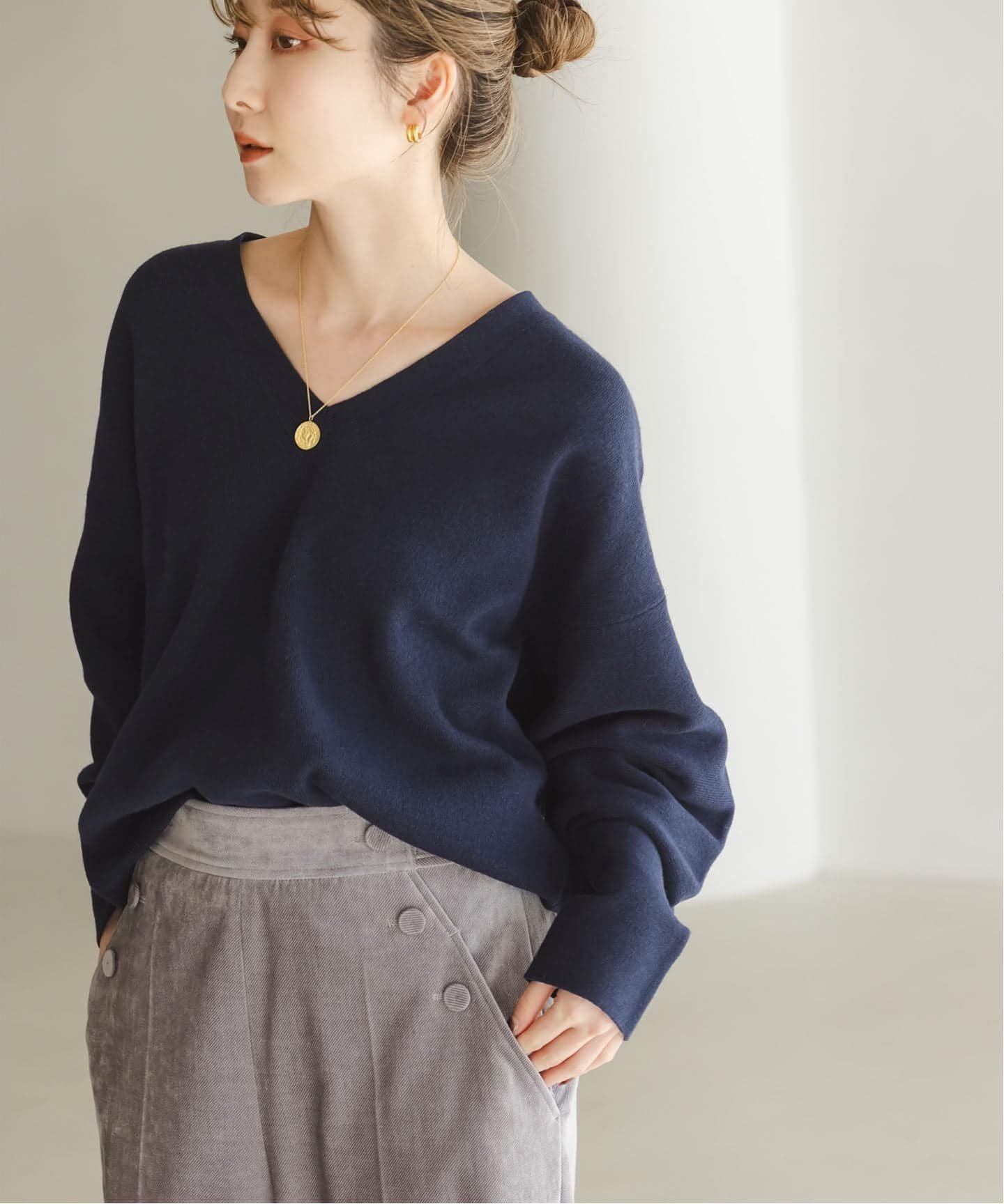 NOBLE｜《追加》カシミヤMIXスムースVプルオーバー2 | Rakuten Fashion