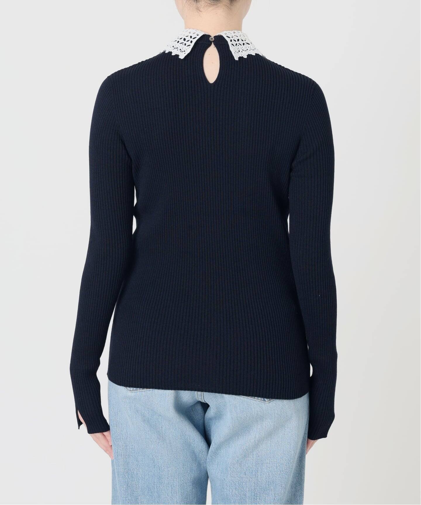 IENA｜《予約》レース襟 RIBホールガーメントプルオーバー | Rakuten