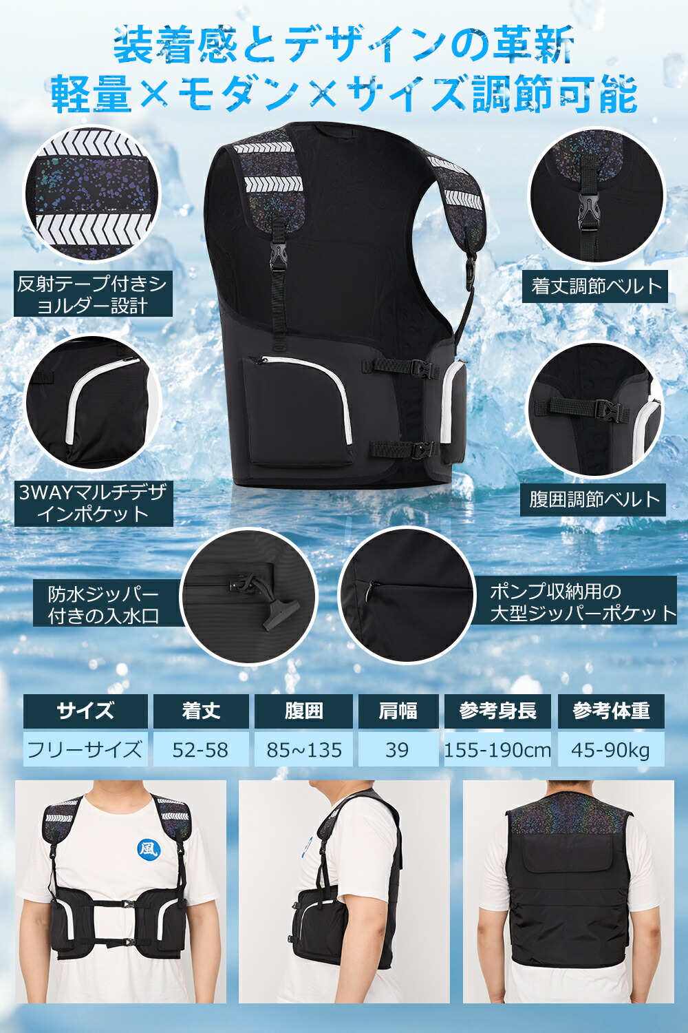 楽天市場】水冷服 水冷ベスト 2400平方センチメートル 冷却面積 水冷