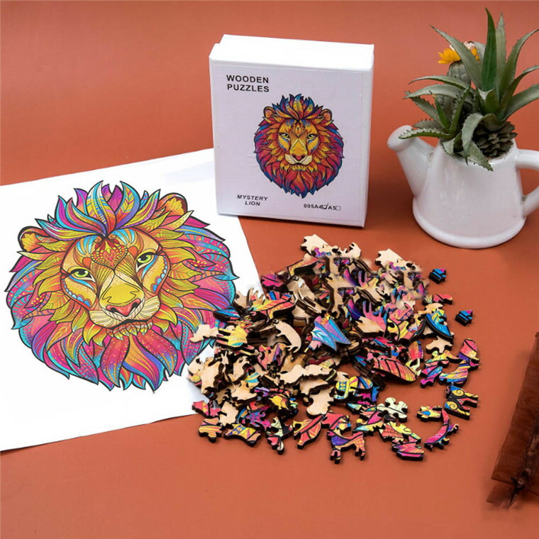 楽天市場】木製パズルジグソーパズル-不規則な動物のパズルピース