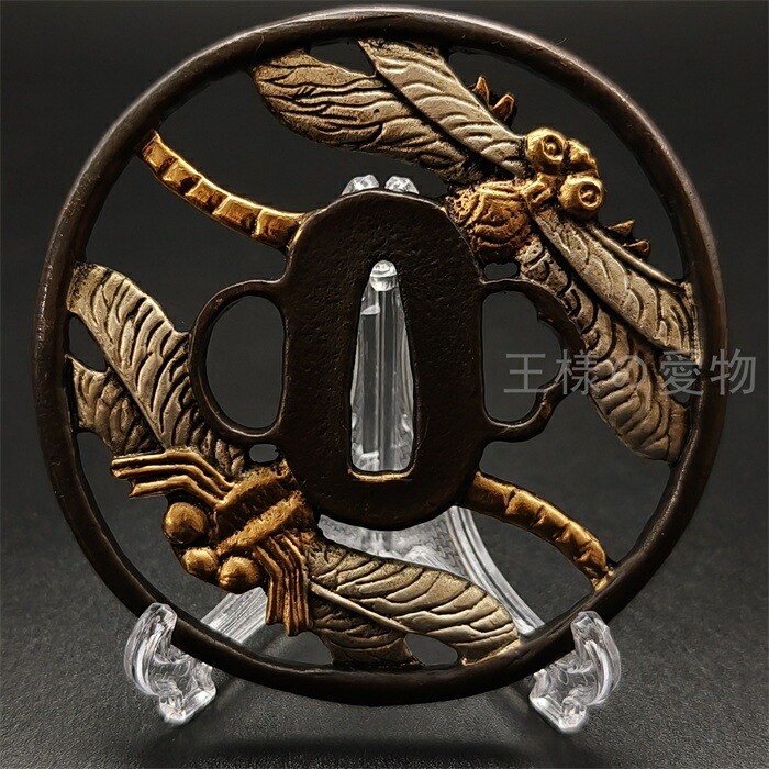 楽天市場】日本刀装具 刀鍔 勝虫の図 銅地 金工 細工 鍔 つば 居合用