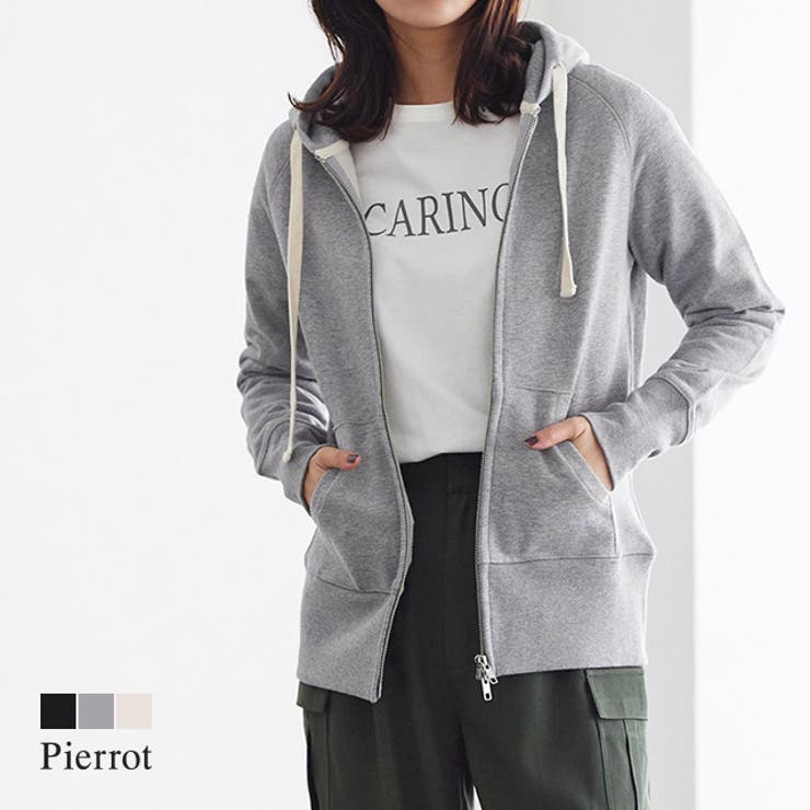 楽天市場】【ﾎﾟｲﾝﾄ2倍＆ｸｰﾎﾟﾝ！3/11(水) 1:59まで】Pierrot 裏毛ZIP