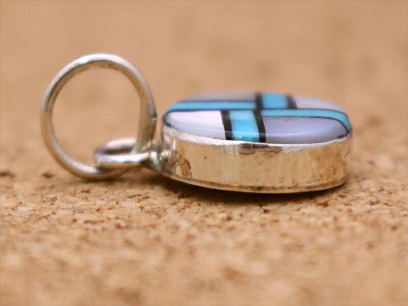 楽天市場】インディアンジュエリー ズニ族 ラウンド型 インレイ