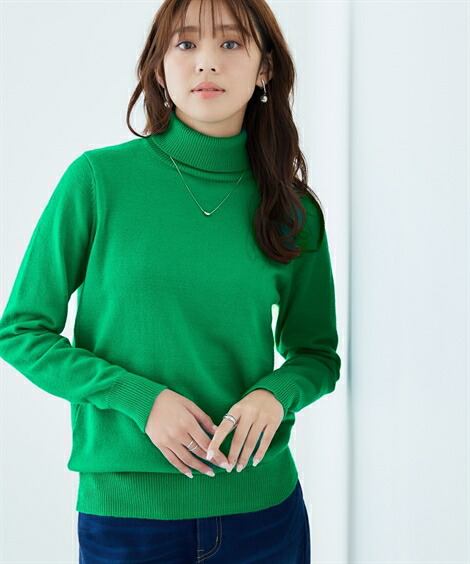 楽天市場】トップス 洗えるタートルネックニット【毛玉になりにくい