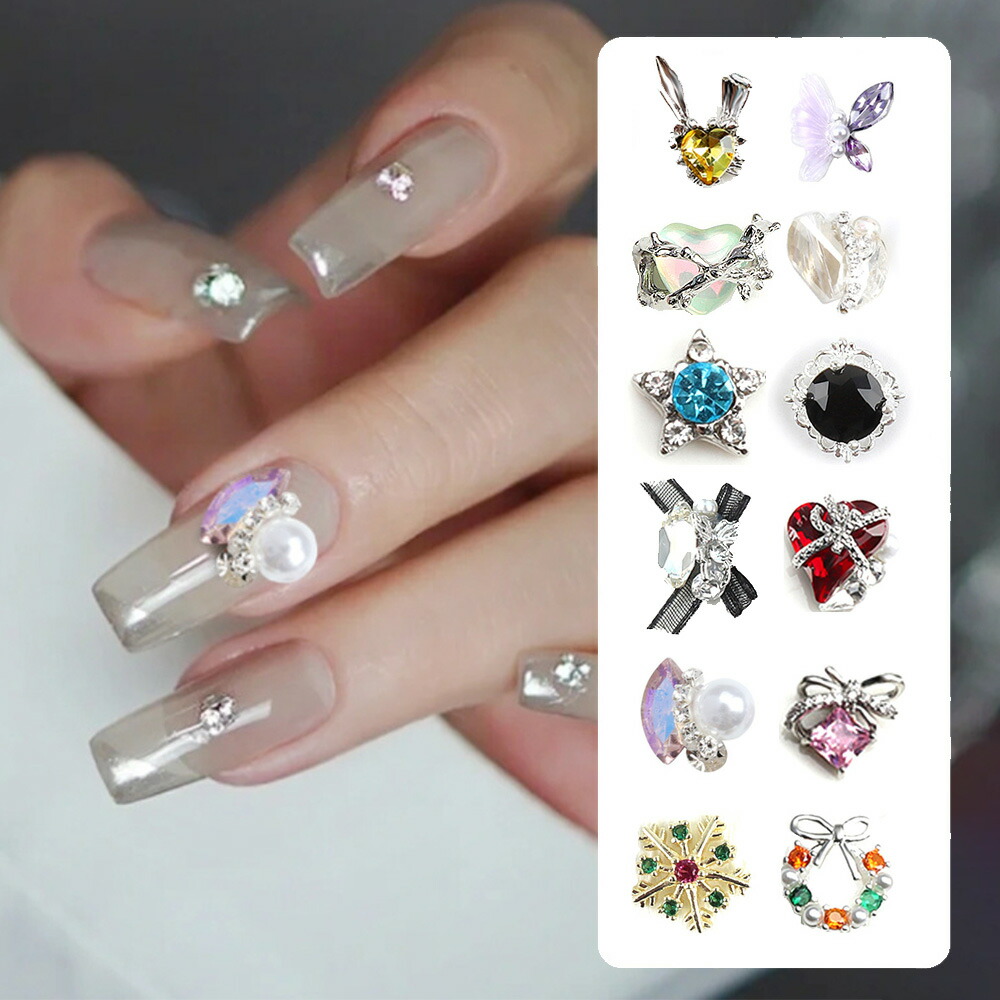 楽天市場】ネイルパーツ ストーン セット 大粒 クリスタル 立体 ガラス