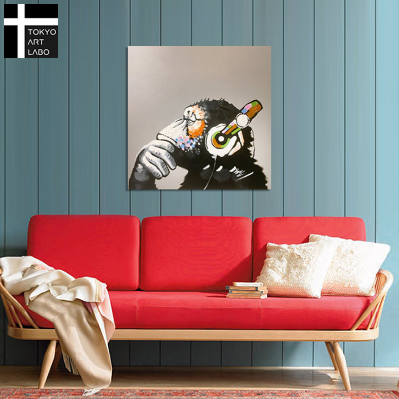 楽天市場】【楽天ランキング1位獲得】絵画 APE 猿 チンパンジー 60cm