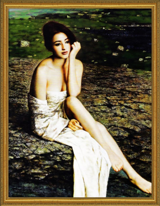 インテリア　絵画  油絵  題ー裸婦ー  f50 楽天市場】 《選ぶ》デザイン各種 > 裸婦画 : 壁掛けアート専門店東京