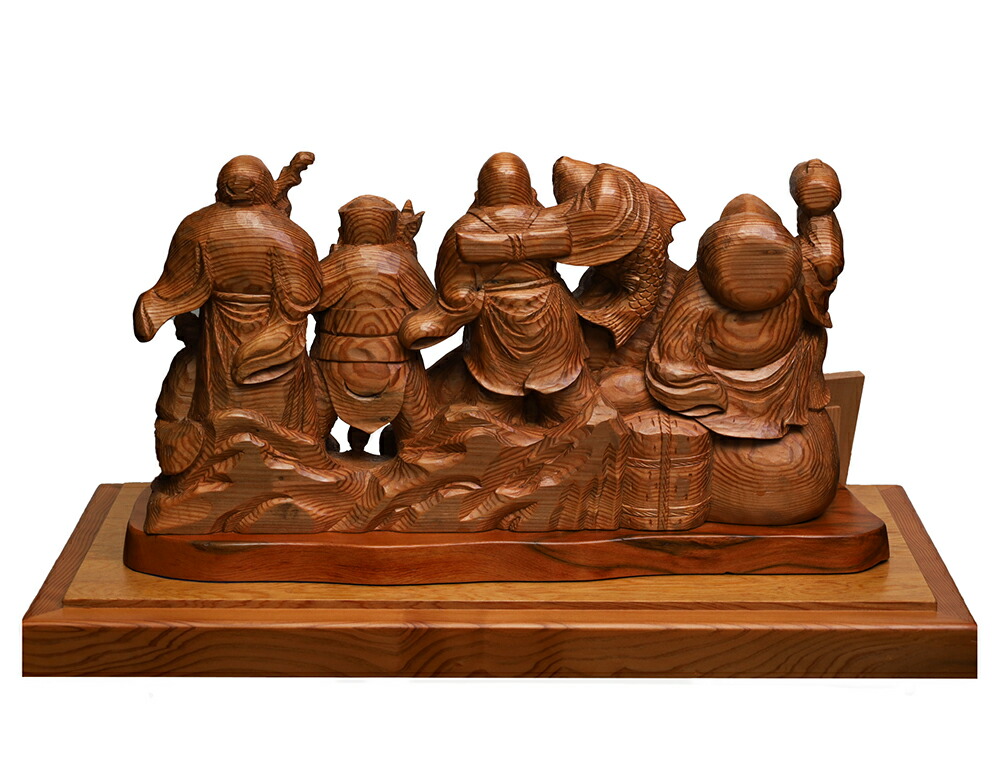 楽天市場】屋久杉 七福神 木彫り 一刀彫 / 素材：屋久杉（置物,縁起物
