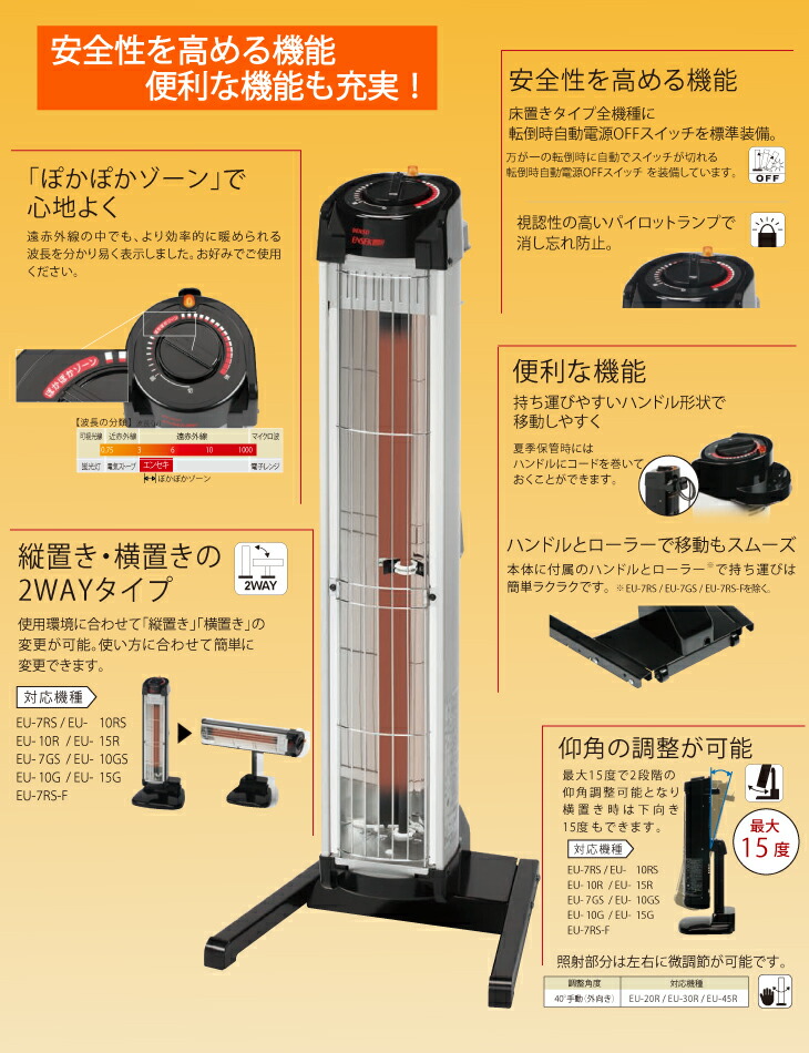楽天市場】デンソー (配送先法人限定) 遠赤外線ヒーター 床置き標準