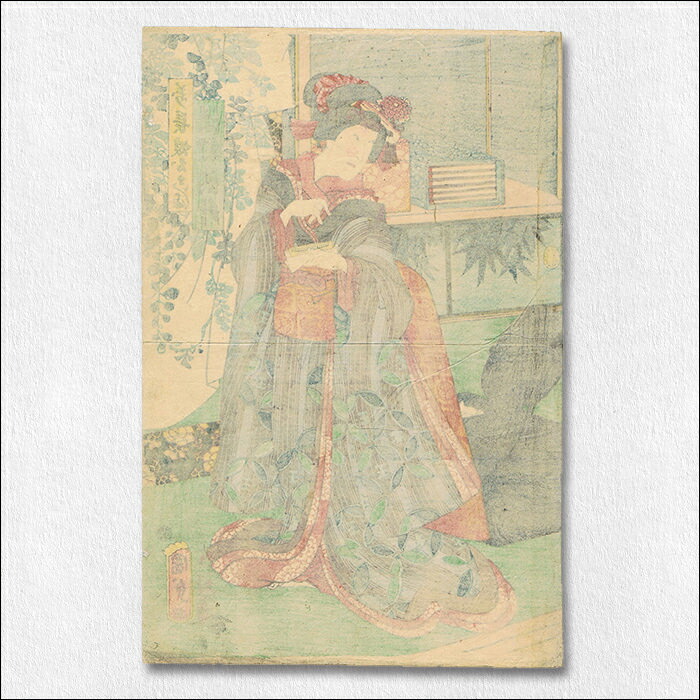楽天市場】二代目 歌川国貞 美人画 浮世絵【万長娘おこま 沢村訥升