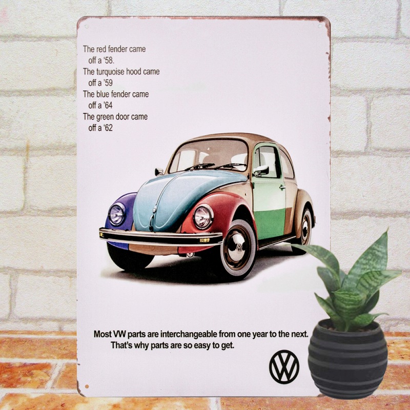 楽天市場】ブリキ看板k ワーゲン ビートル7 ポスター 絵 壁掛け