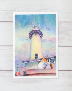 楽天市場】猫と大王崎灯台 [ 伊勢志摩 ] ( ネコ 箱座り 大王埼灯台