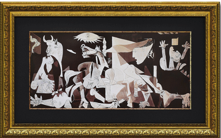 楽天市場】【送料無料】パブロ ピカソ「ゲルニカ」絵画 額 大判サイズ