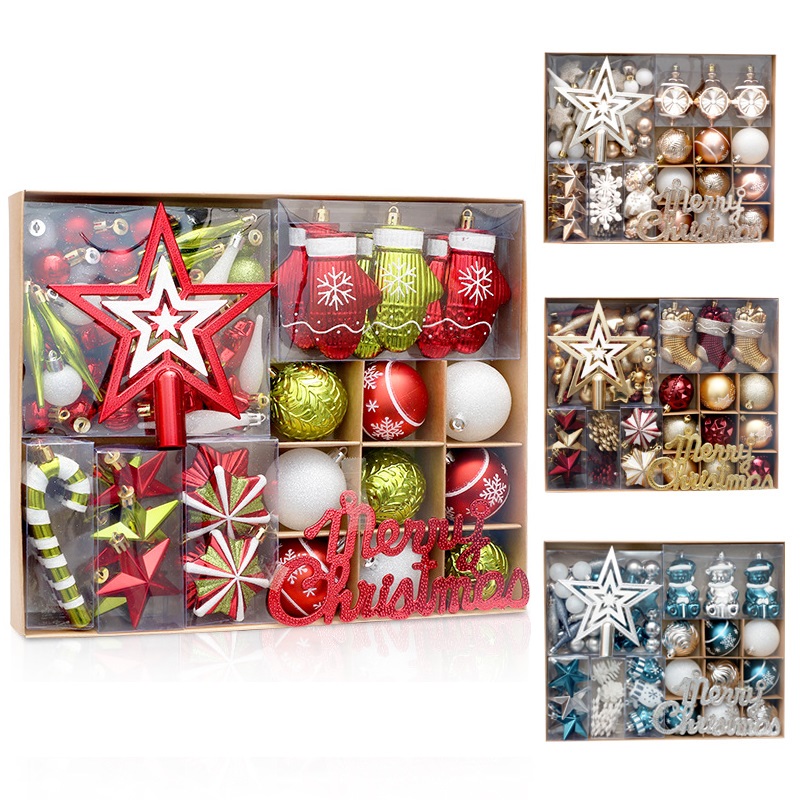 楽天市場】クリスマスツリー オーナメントセット 70個 4仕様