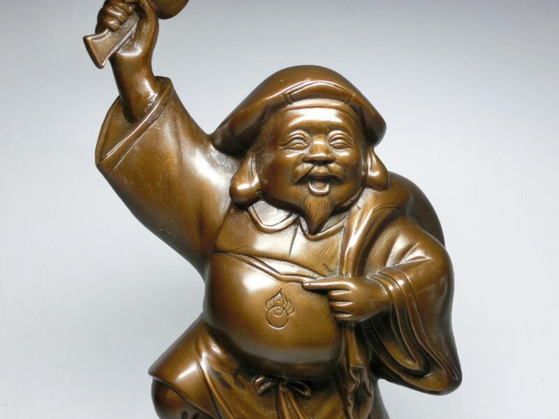 楽天市場】笑福 大黒天 像(高さ約30cm) 大・黒 (金属製) ＜仏像・開運