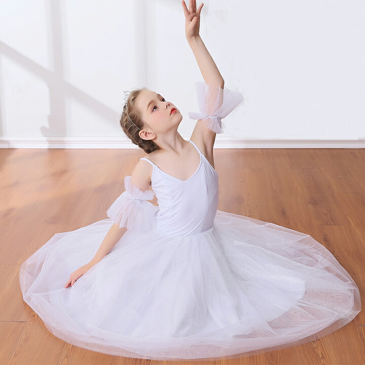 楽天市場】バレエ ダンス衣装 女の子 キッズダンス衣装 白ワンピース