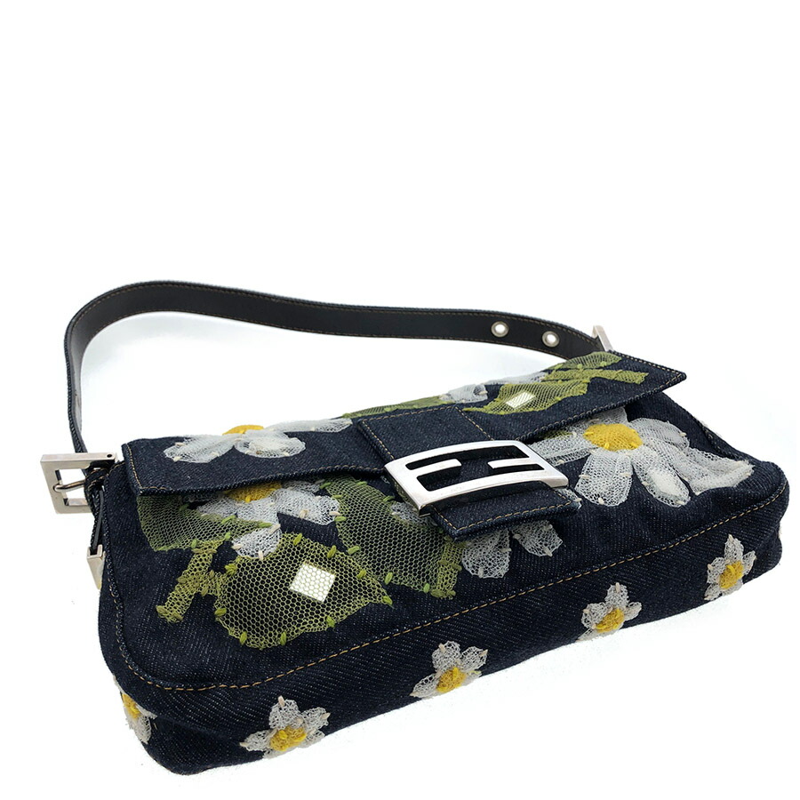 楽天市場】FENDI マンマバケット デニム 花 レース 刺繍 肩掛け ワン
