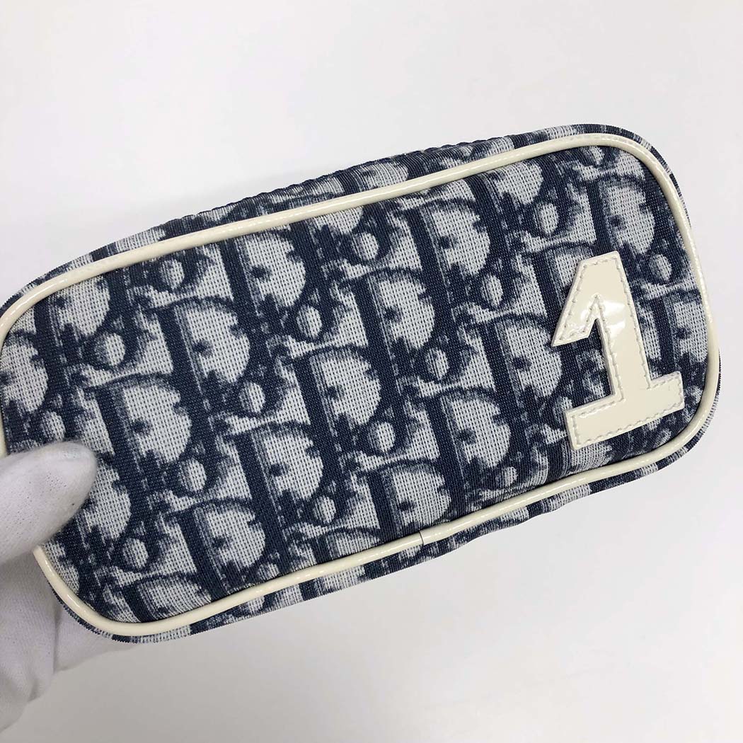 楽天市場】Christian Dior□ コスメポーチ トロッター ナンバー ブルー