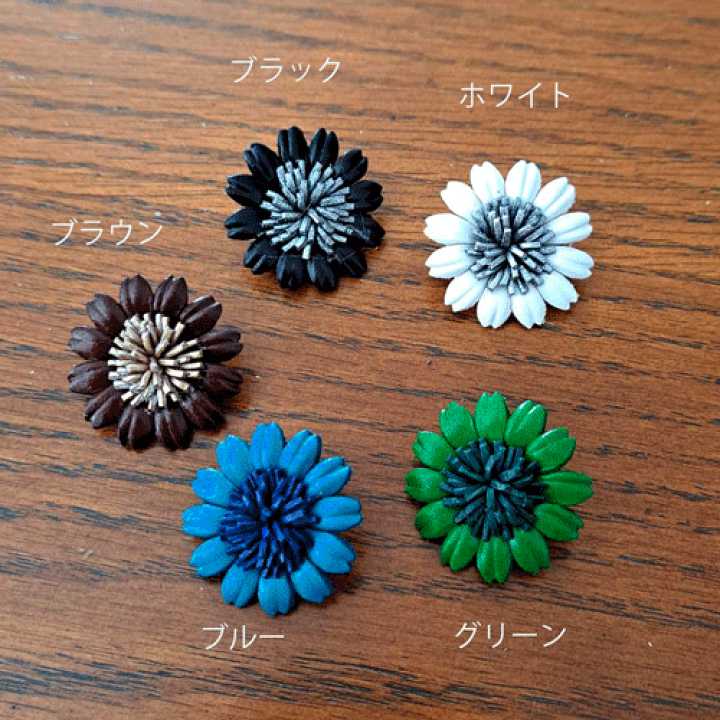 楽天市場】【2点以上100円OFFクーポン】【送料無料】レザーブローチ