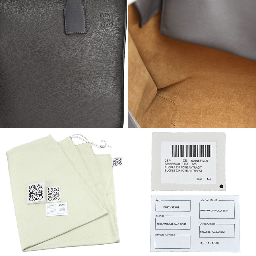 楽天市場】ロエベ LOEWE バックルジッパー トート B692K99X02 アンスラ