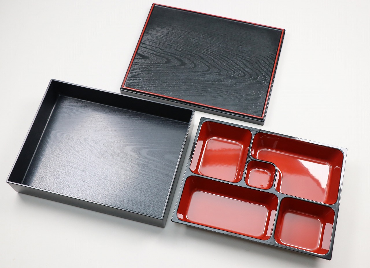 楽天市場】等持松華堂 4つ仕切付 耐熱ABS 300-15222(Z203-70)松花堂