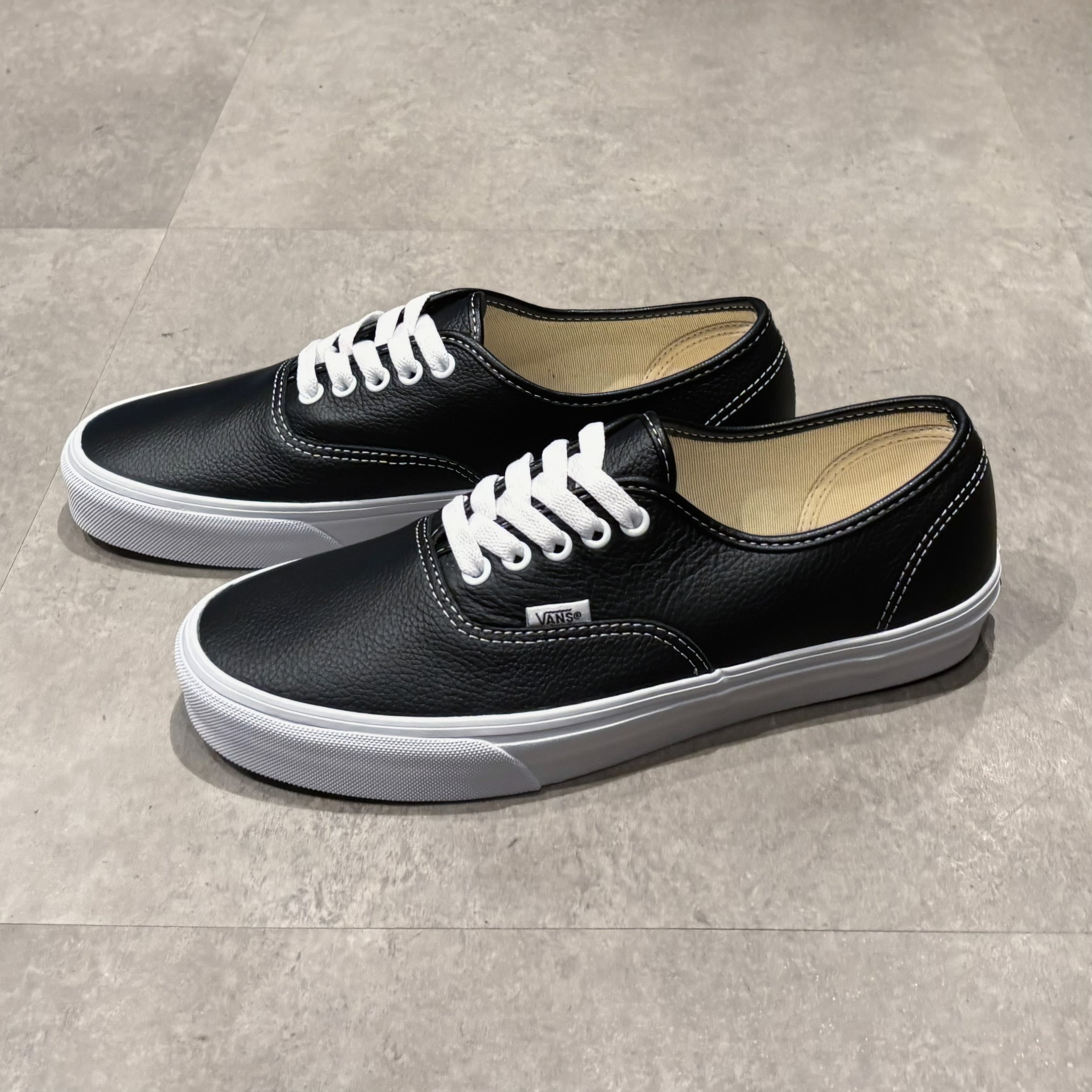 楽天市場】VANS Authentic Leather Black / True White (ヴァンズ
