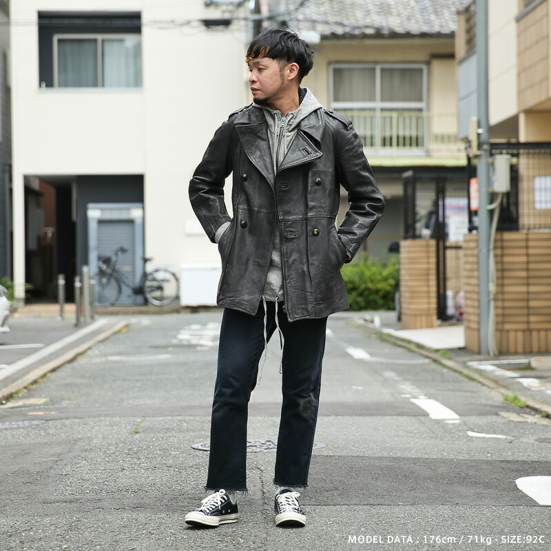 楽天市場】レザージャケット メンズ / 実物 USED フランス軍 1970~80's