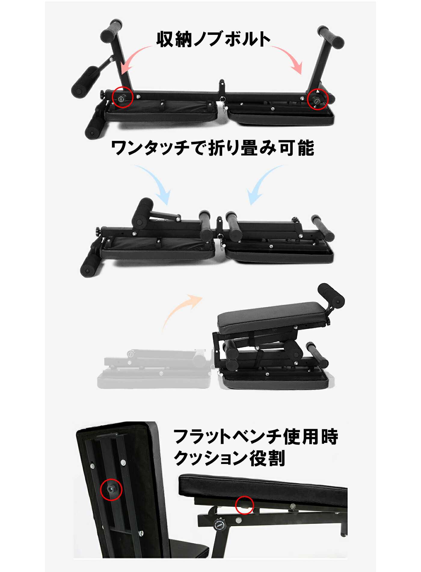 楽天市場】フラットベンチ インクラインベンチ マルチベンチ