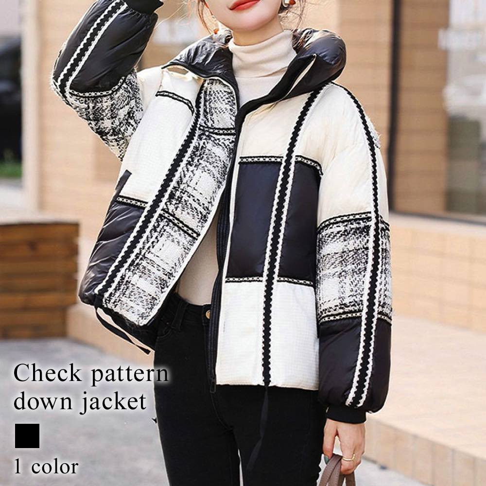 楽天市場】ダウンジャケット レディース チェック柄ダウンジャケット