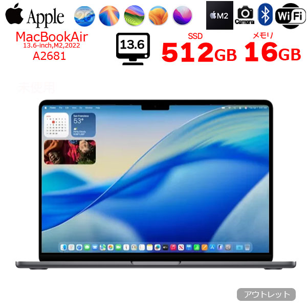 楽天市場】Apple MacBook Air 13.6inch MLXW3J/A A2681 2022 選べるOS
