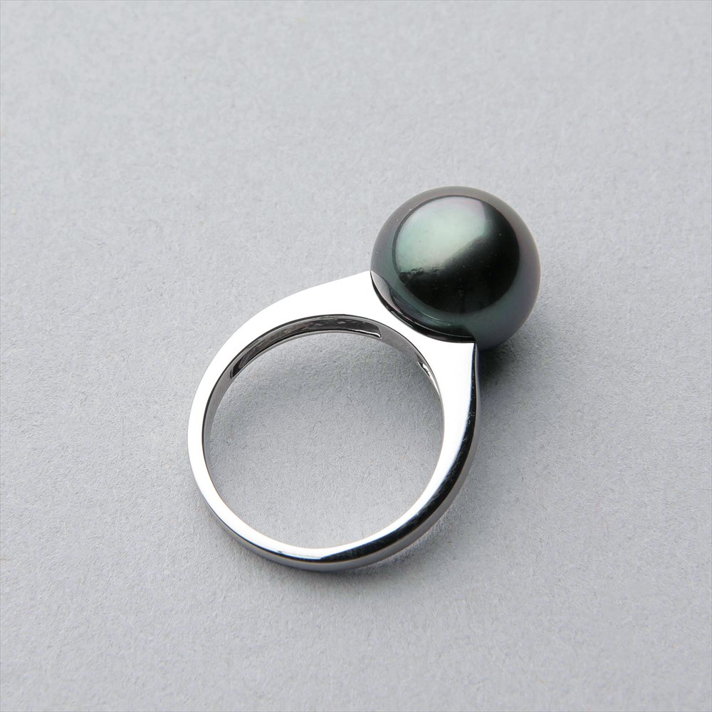 楽天市場】《Tahitian+》 タヒチ黒蝶真珠 リング 11mmUP PT900 パール