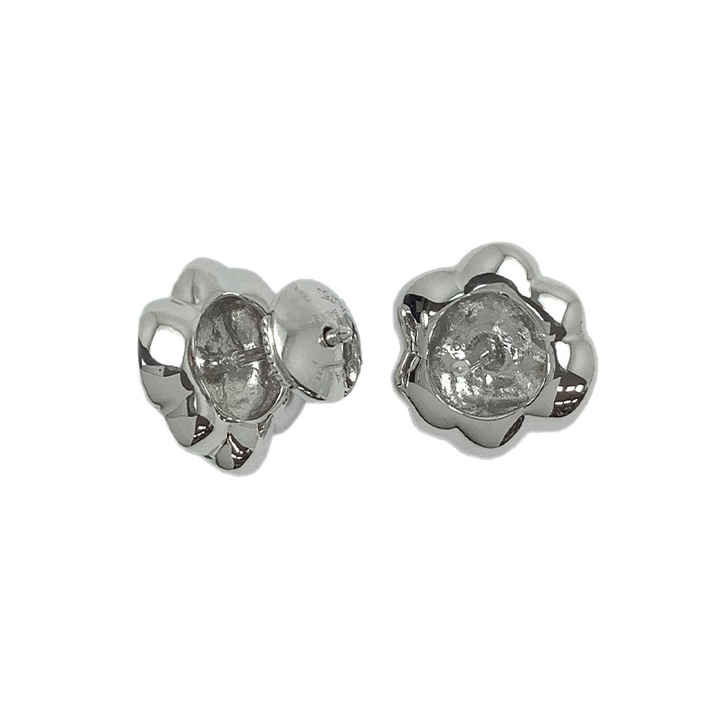 楽天市場】CHANEL シャネル カメリア ダイヤモンド ピアス 750WG K18WG