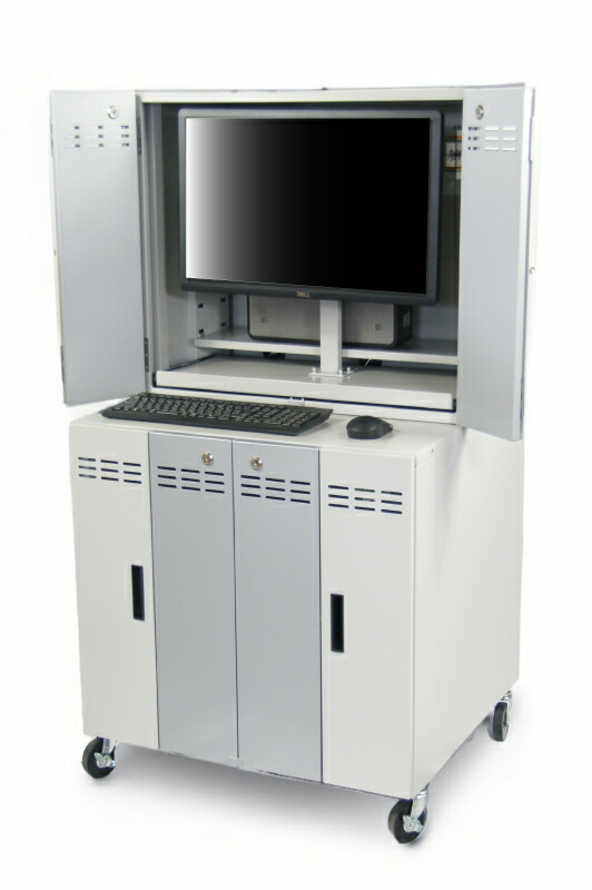 楽天市場】セキュリティラック デスク 在宅 モニター PC 収納ケース