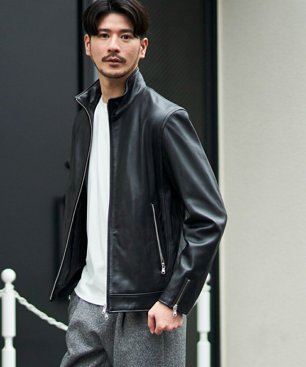 楽天市場】【WEB限定】ラムレザーシングルライダースジャケット