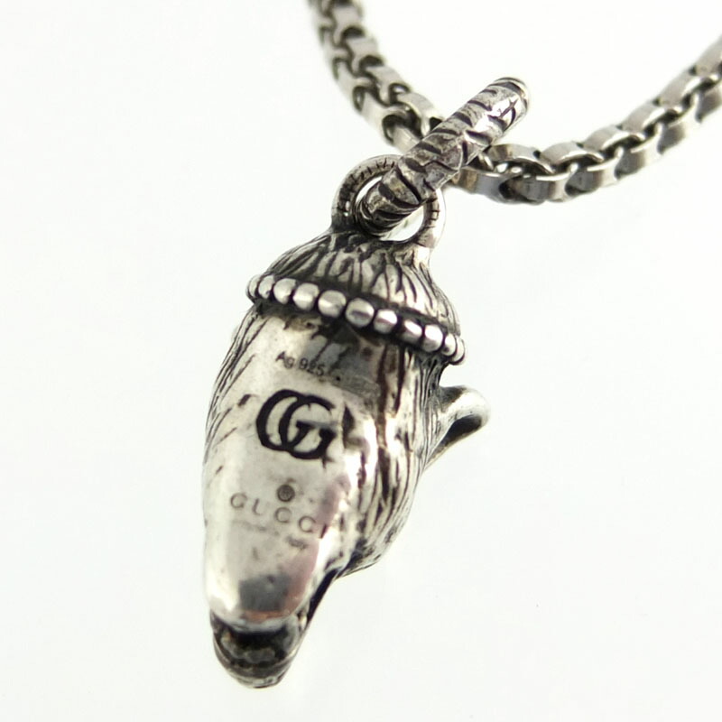 楽天市場】グッチ GUCCI アンガーフォレスト ウルフヘッド ネックレス