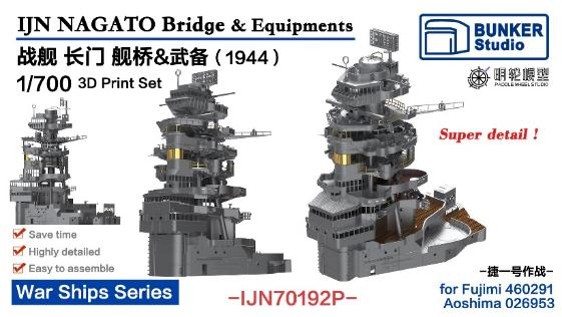 日本海軍艦艇6隻セット内袋未開封、注）画像1にアオシマ大井が写ってい