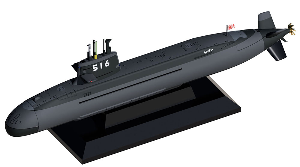 海上自衛隊 潜水艦 SS-516 らいげい（2隻入り）【J111:4986470022659