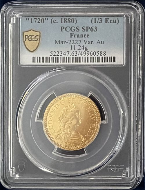 動画あり】アンティークコイン フランス 第三共和政 1880年 ルイ15世