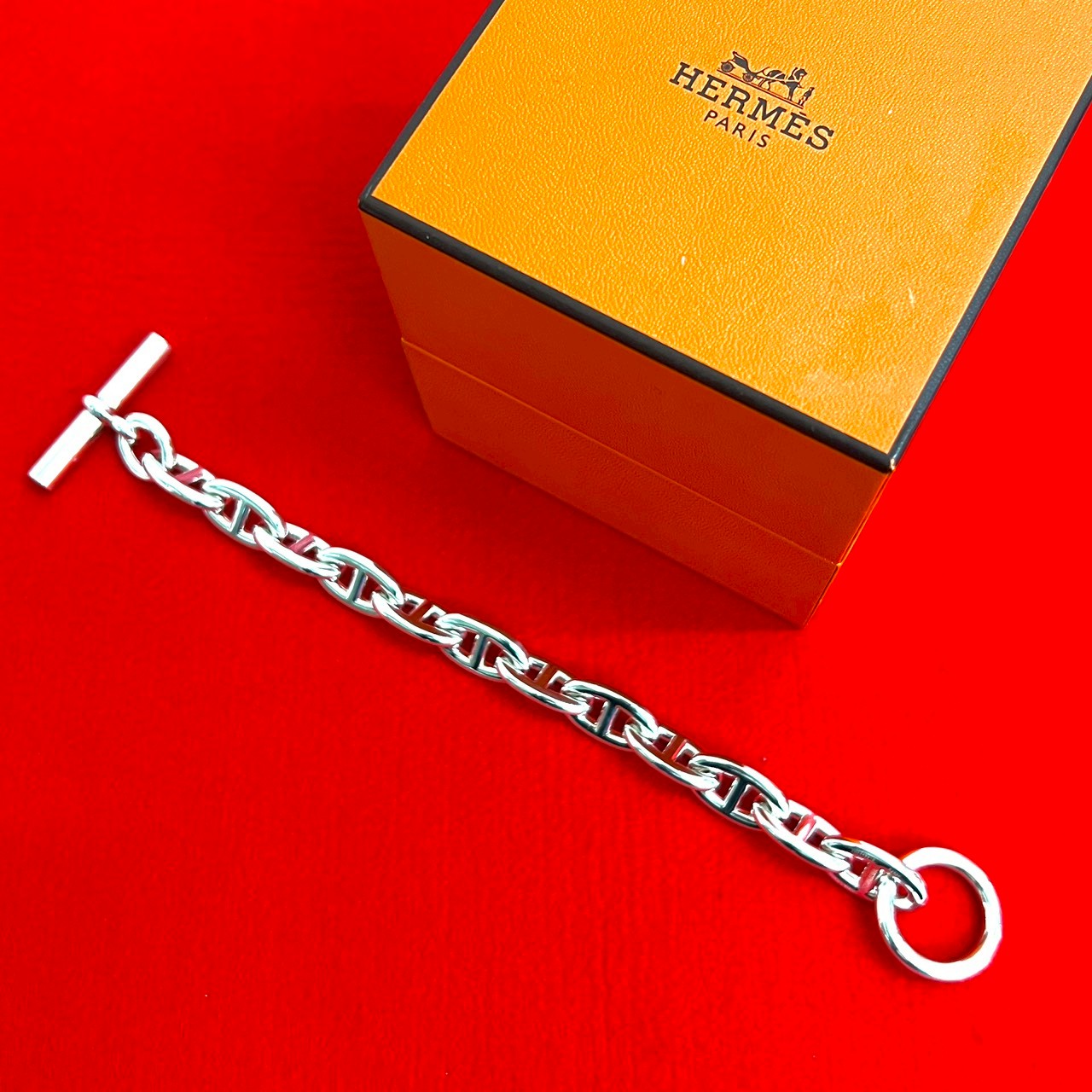 HERMES エルメス シェーヌダンクル GM 12コマ ブレスレット – Trip