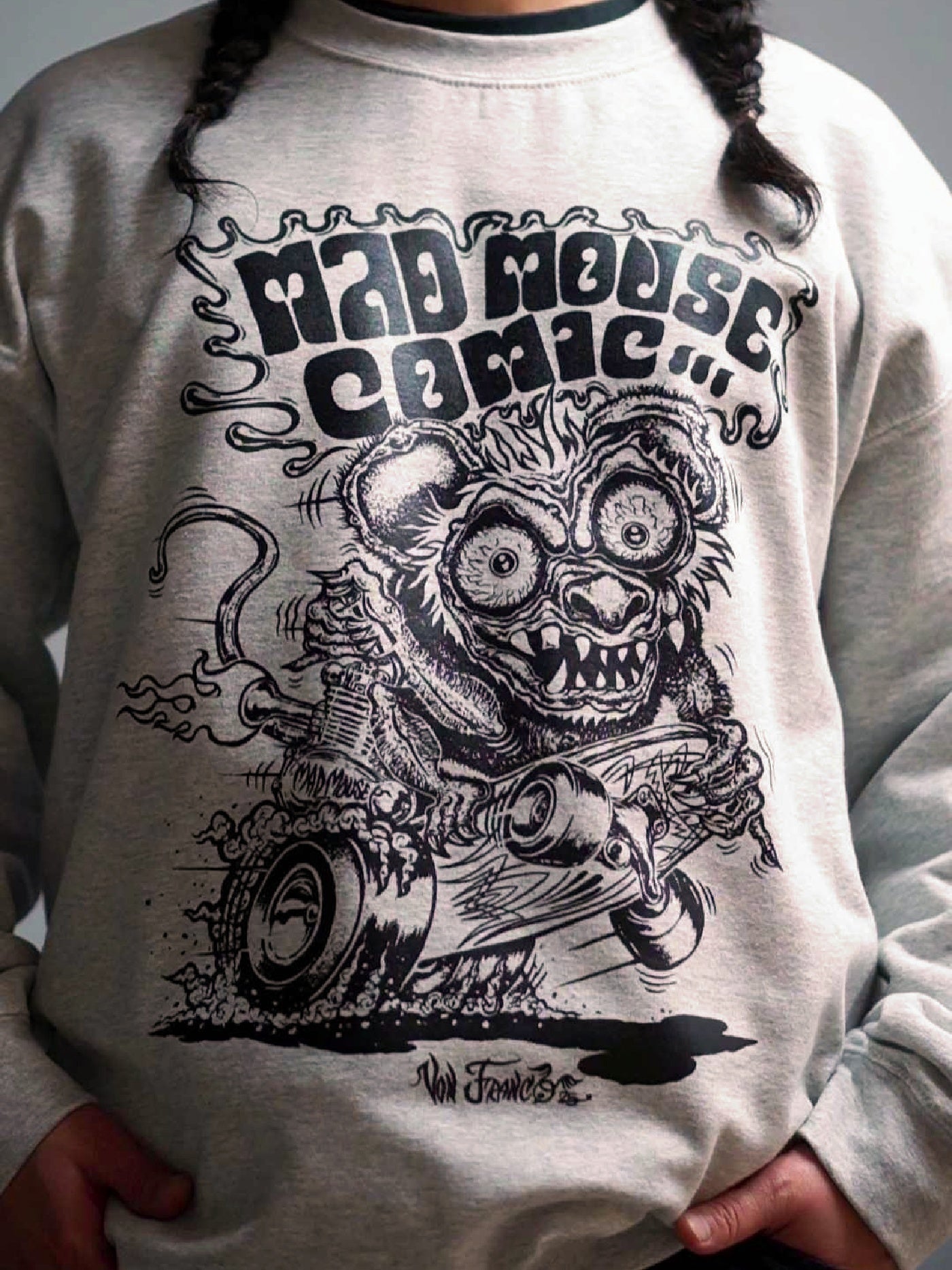 MAD MOUSE COMIC | Von Franco Sweat - Ash Gray – TRUMPS
