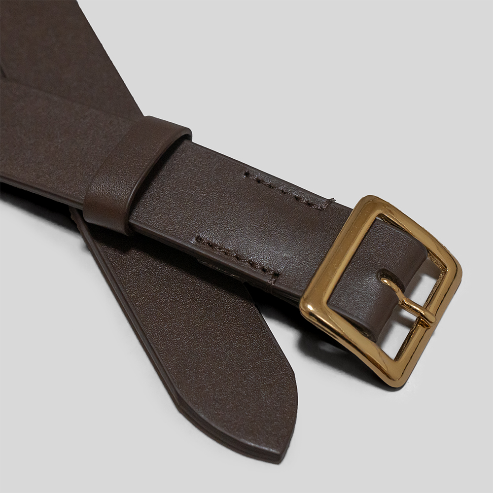 AURALEE / Square Buckle Belt (Brown) | twelve