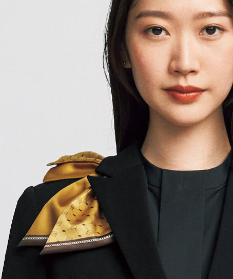 全4色】ミニスカーフ（リバーシブル） EAZ967 | 事務服・会社制服の