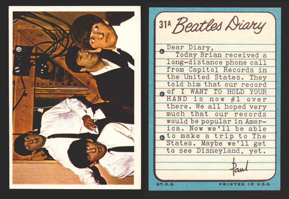 Beatles Diary Topps 1964 Vintage Trading Cards You Pick Singles