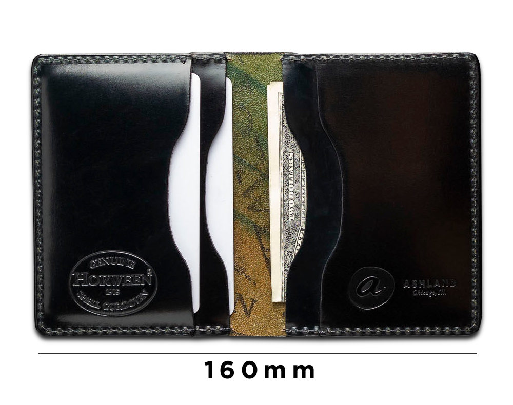 送料無料】Ashland Leather Bugs Mouran Card Wallet Cordovan