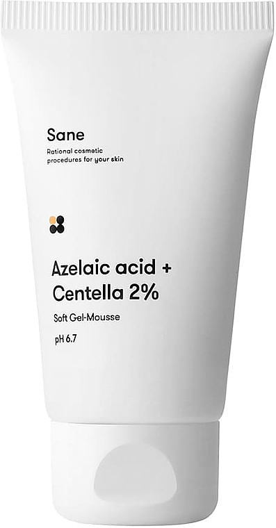 Sane Azelaic Acid + Centella 2% Soft Gel-Mousse pH 6.7 - Гель для