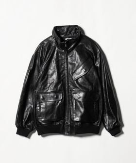 AURALEE＞LAMB LEATHER ZIP BLOUSON/ラムレザー ジップブルゾン