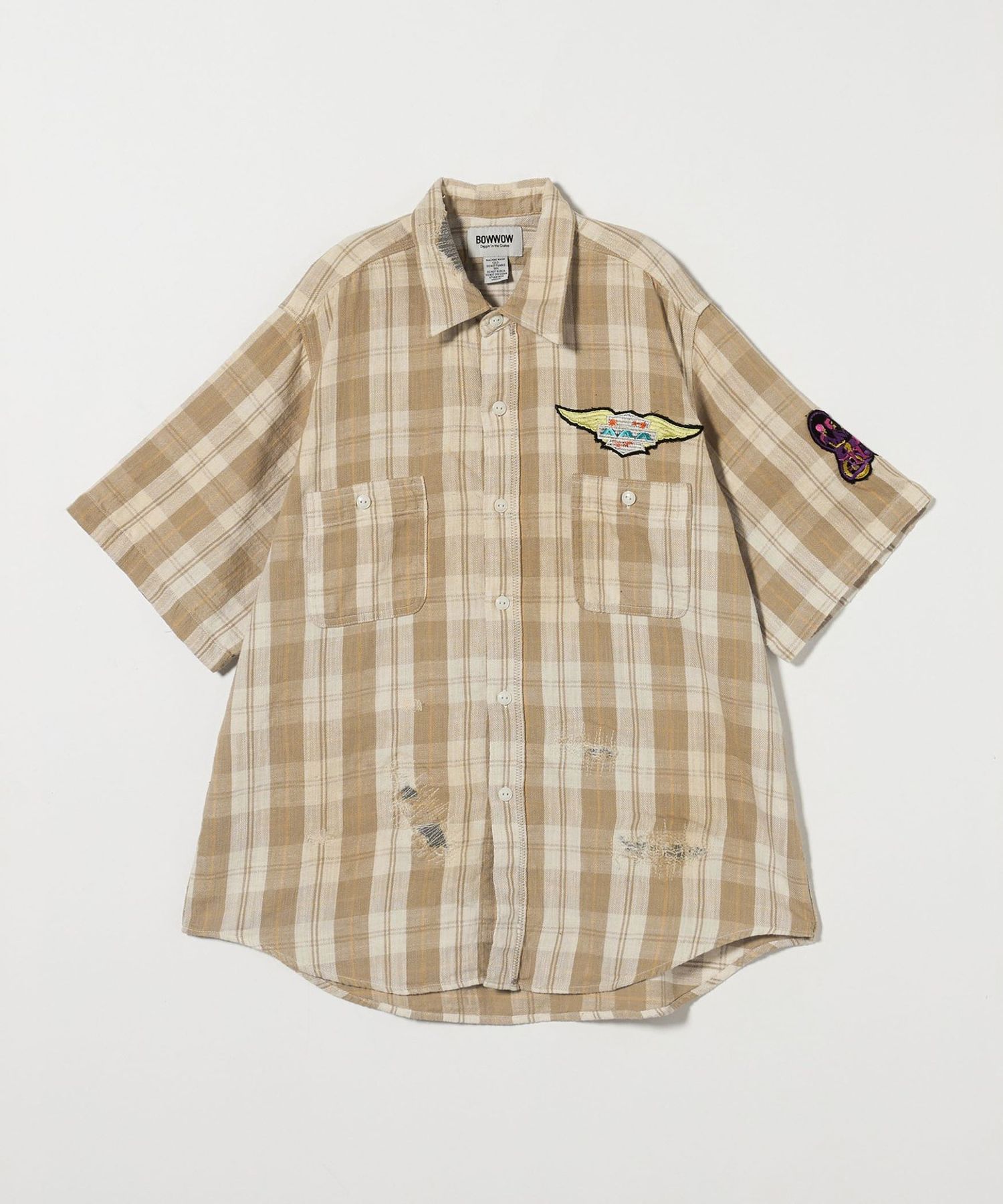 BOWWOW＞ELIMINATORS SHORT SLEEVE FLANNEL SHIRT/シャツ