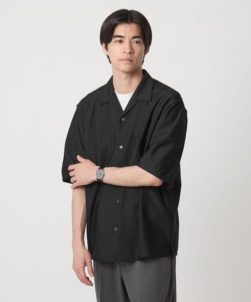 MOVB ジャストルーズオープンカラーシャツ Super Sapphire Cotton